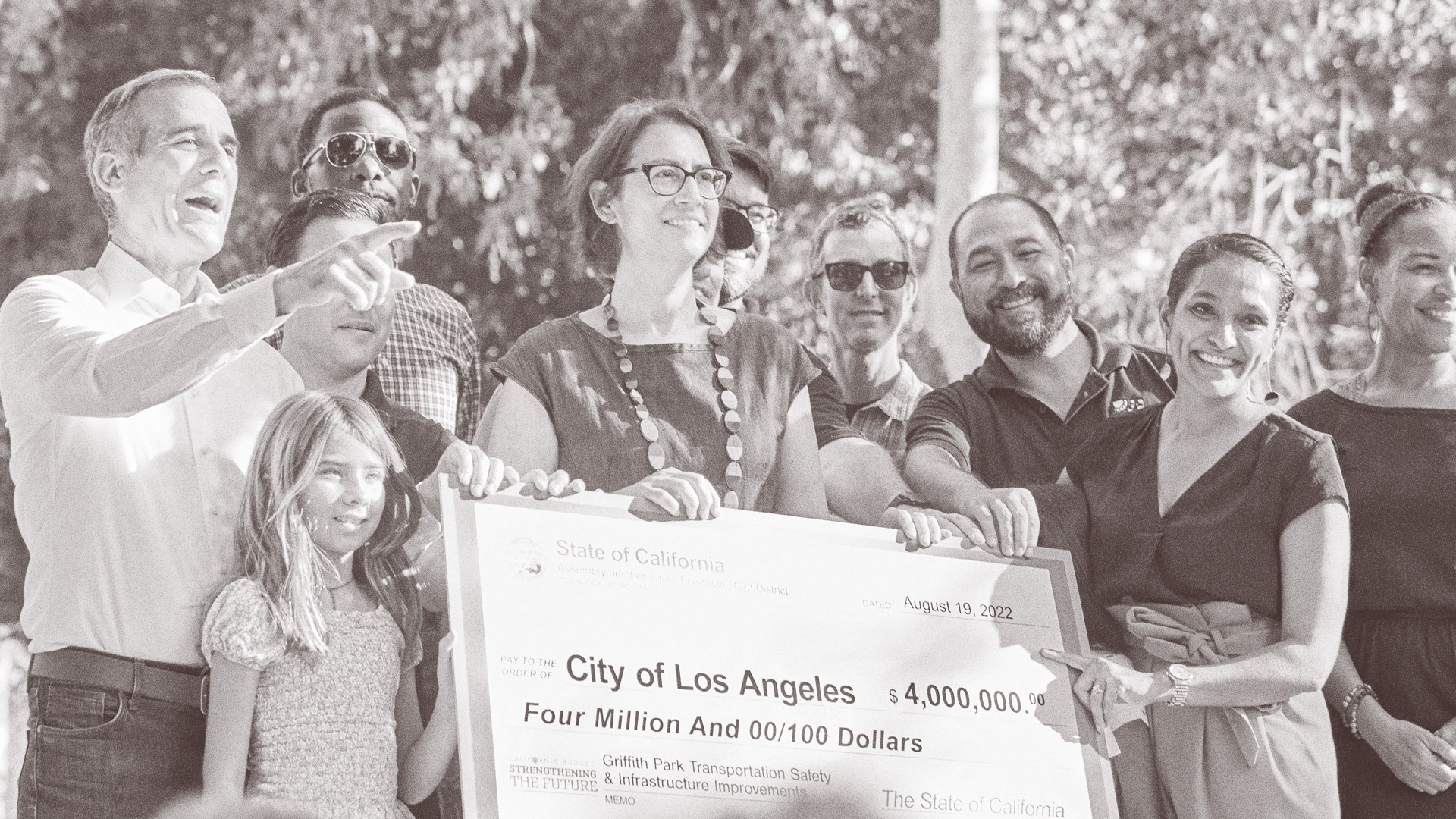 Nithya Raman giving LA city grant